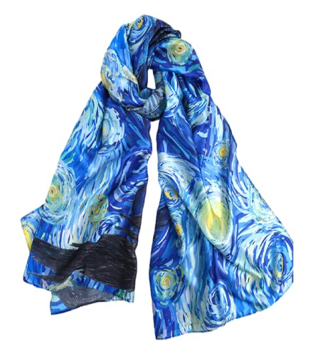 Sciarpa in raso da donna, 180 x 70 cm, con collo