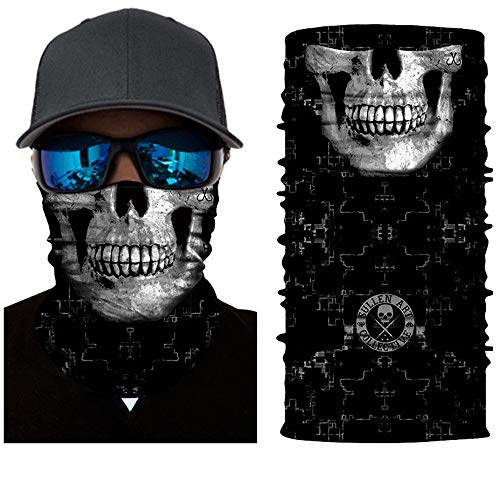 5pcs Skull Face Tube Bandanas Neck Gaiter Headwear Magic Scarf Headband for Dust Sun Wind2