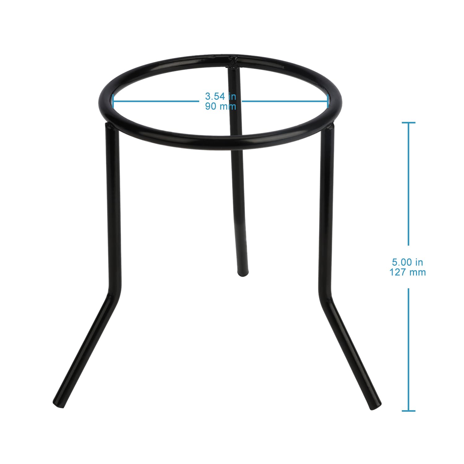 stonylab Supporto per Treppiede in Metallo da Laboratorio, Supporto per Lampada a Treppiede per Bruciatore Bunsen Riutilizzabile e Durevole per Uso di Laboratorio, Nero