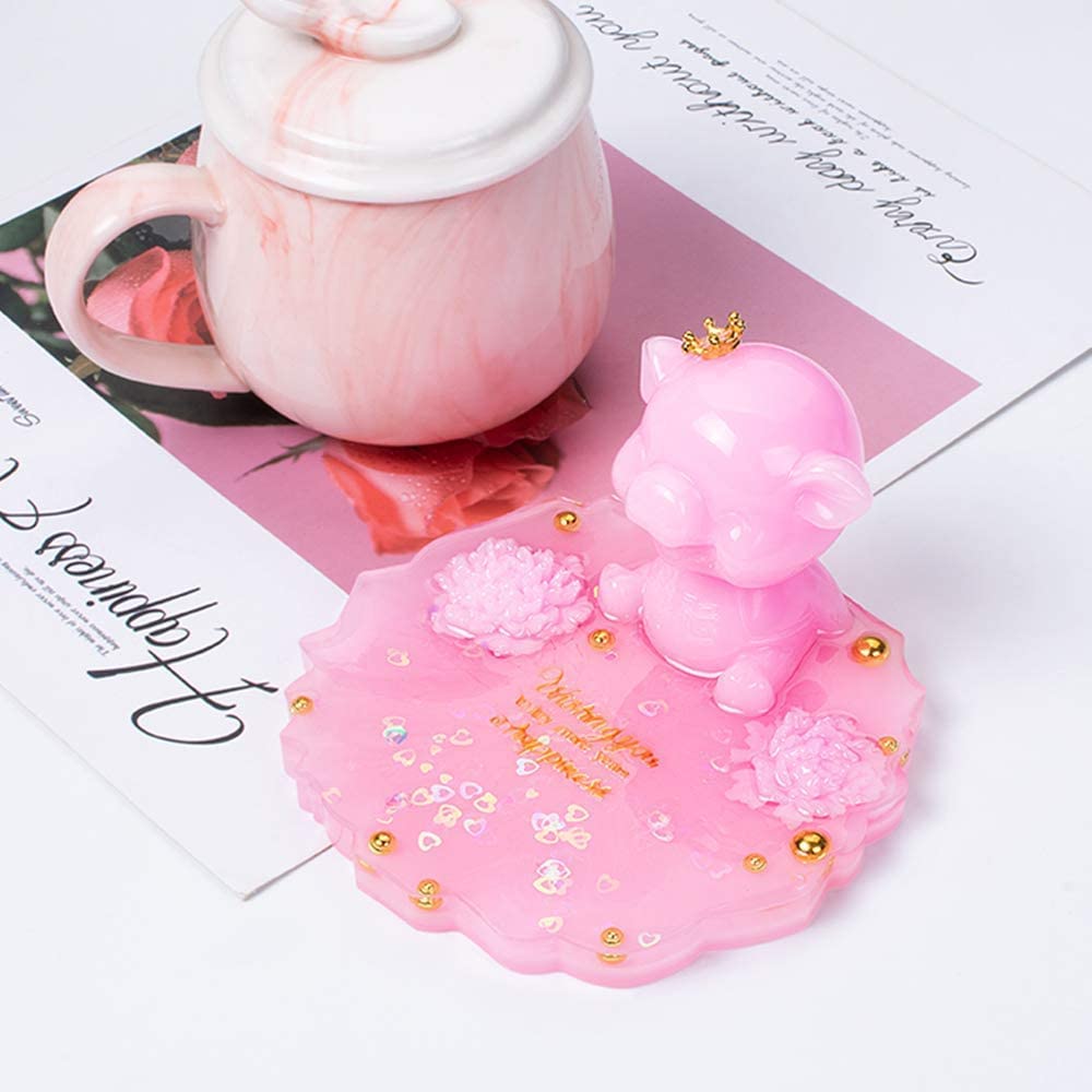Baking Set Resin Coaster Molds,Silicone Molds for Resin Casting,Silicone Agate Coaster Molds for Making Resin Geode,Agate Slice Coasters,Cup Mats,Home Decoration Pack of 1 3