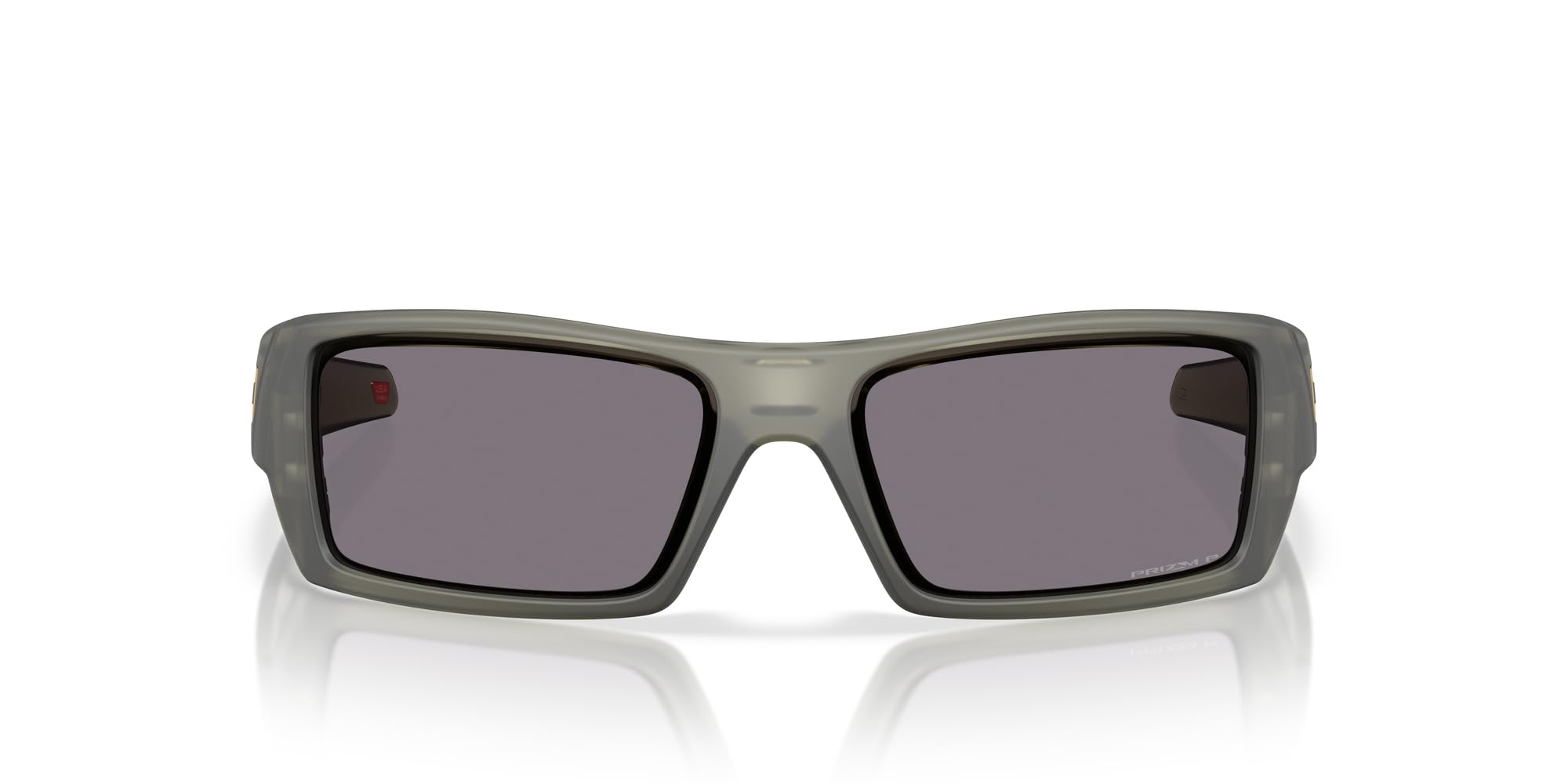 Oakley Men's OO9014 Gascan Rectangular Sunglasses, Matte Transparent Olive Ink/Prizm Grey Polarized, 60 mm