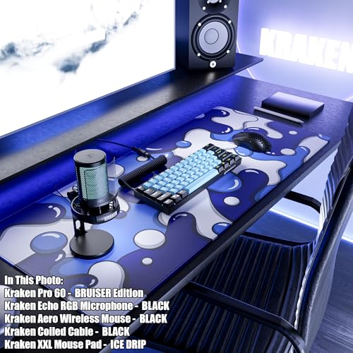 Kraken Gaming Mouse Pad Large Blue XXL Mouse Pad