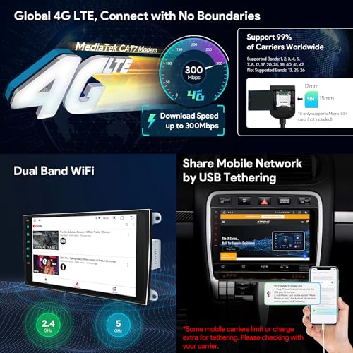 Image of XTRONS Car Stereo for Porsche Cayenne with Optical Fiber Decoder, Android 13 Octa Core 4GB+64GB Car Radio, 9 Inch IPS Touch Screen GPS Navigation for Car Bluetooth Head Unit DSP Car Play Android Auto