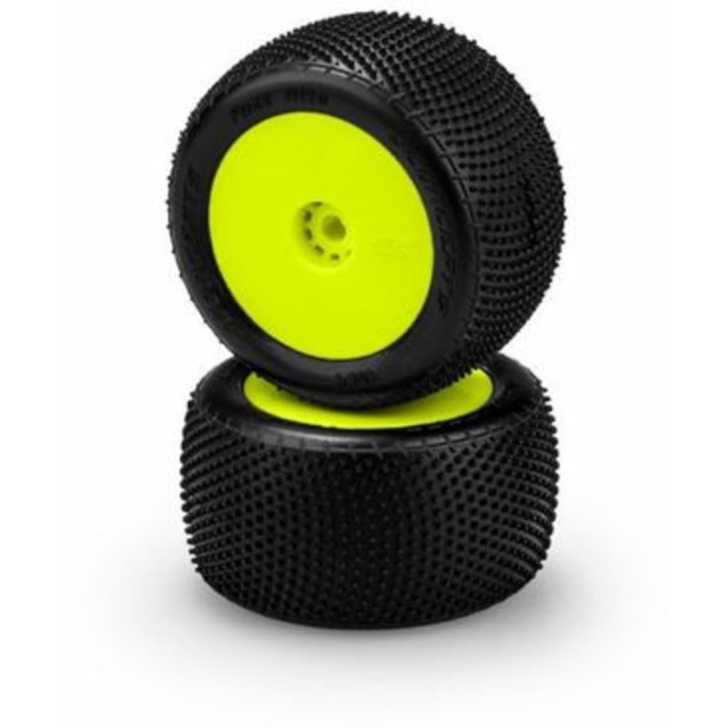 J Concepts 40842221 Fuzz Bite - Pink Compound, Pre-Mounted, Yellow Wheels