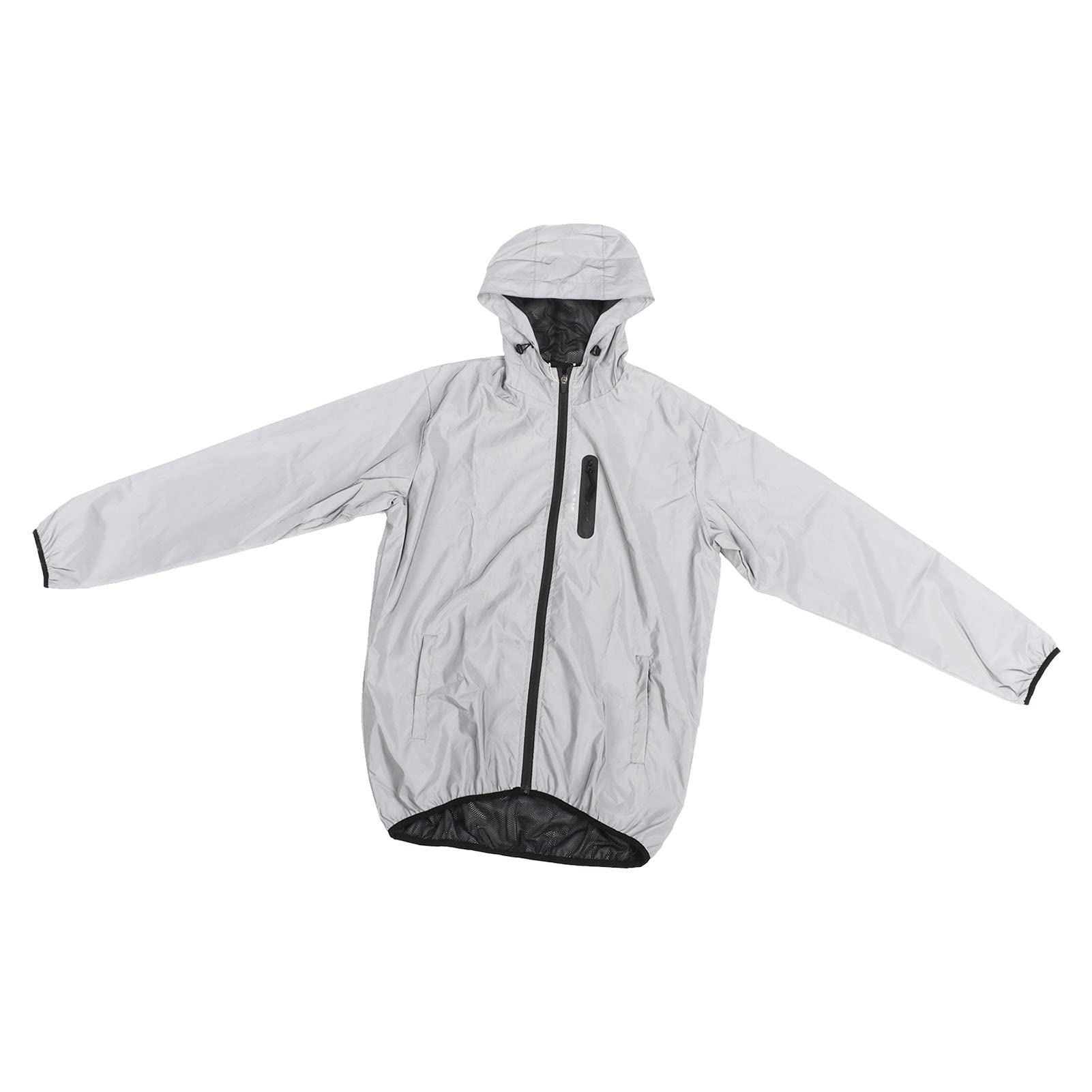 Haofy Chaqueta con Capucha para Ciclismo, Cortavientos, Reflectante, Resistente Al Agua, para Montar de Noche, Abrigo Reflectante de Ciclismo Transpirable para Entusiastas del Aire