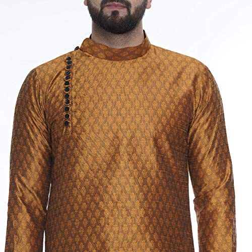 Image of Veera Paridhaan Men's Ethnic Jacquard Printed Long Straight Kurta