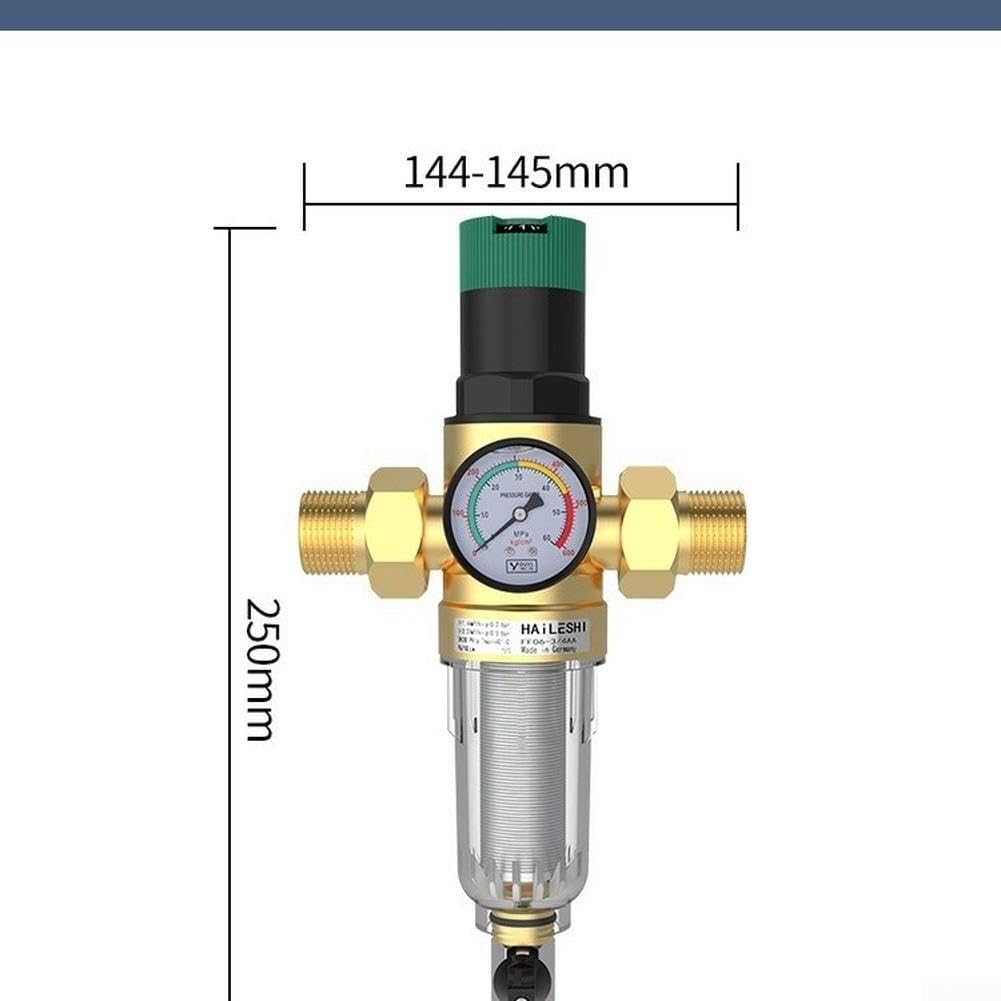 Regulador Presión Agua con Manómetro para filtro Sedimentos Regulador(1 inch)