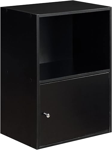 Miniatura 9 de Convenience Concepts 151186W X-Tra - Armario de almacenamiento de 1 puerta, color blanco Blanco,Negro -,abedul sintético.,Blanco