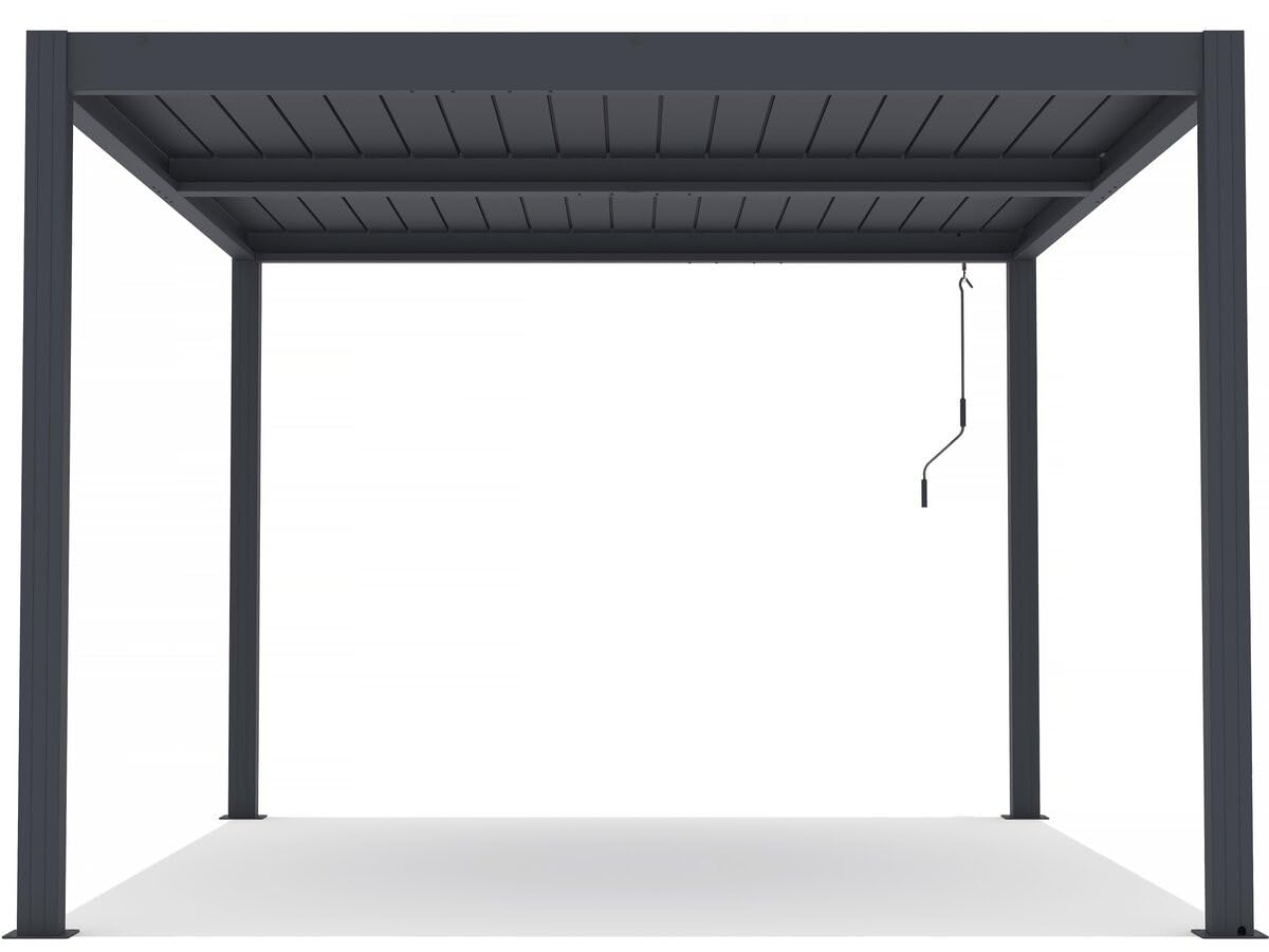 Pergola bioclimatique en Aluminium Windsor - 3 x 4 m - Anthracite