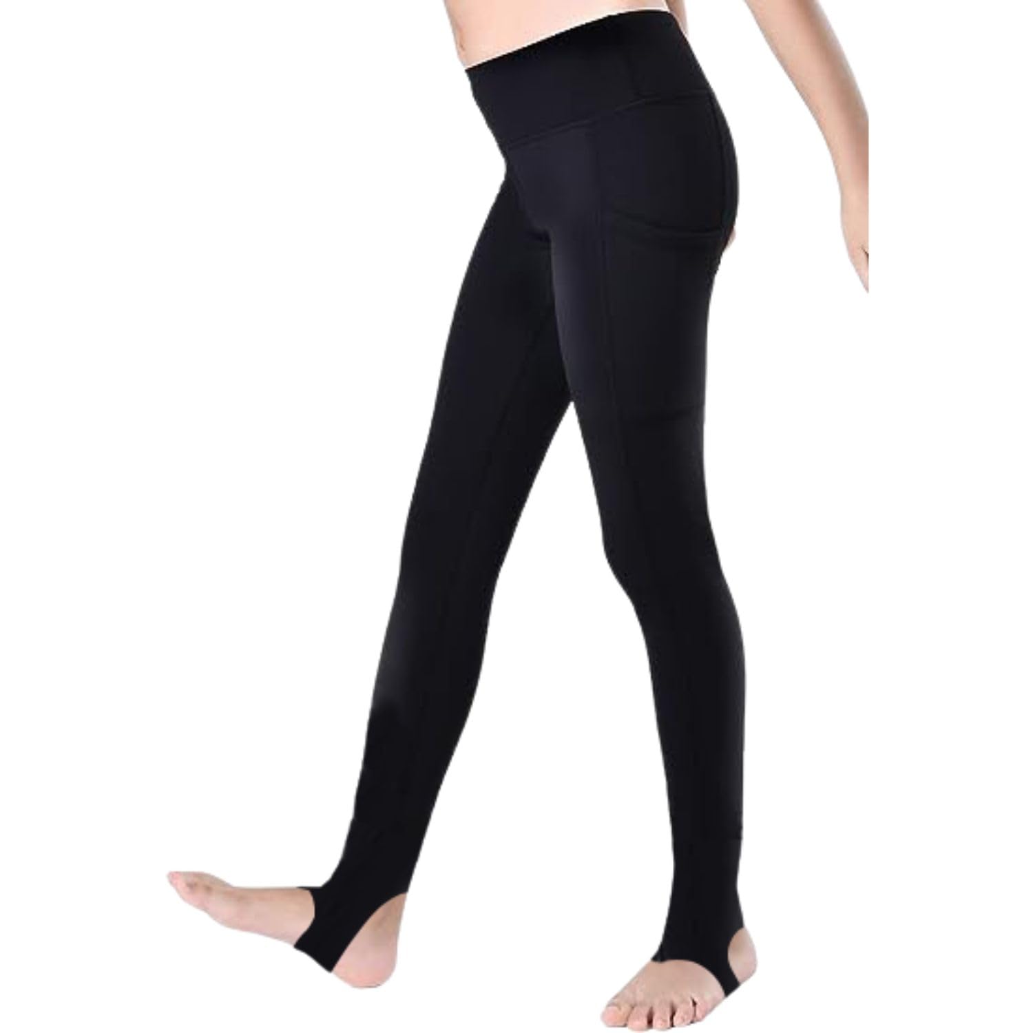 Leggings da danza con staffa, per ragazze, per danza, yoga, pattinaggio
