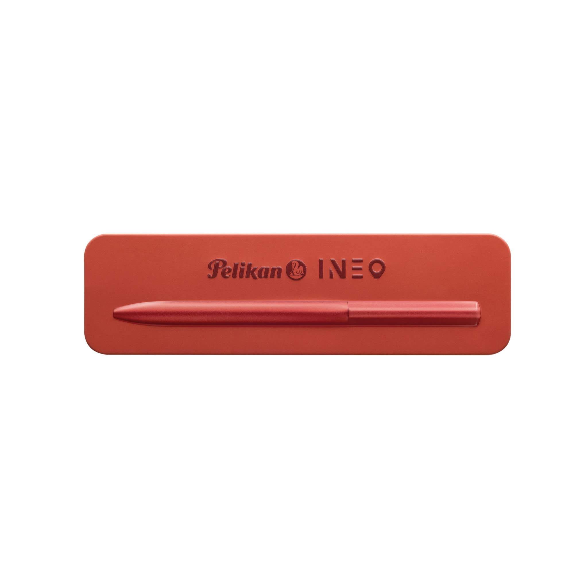 Pelikan Kugelschreiber Ineo® Elements K6 | inkl. mit Wunschgravur | Metalletui | Feuer- Rot | gravierter kugelschreiber | Lasergravur