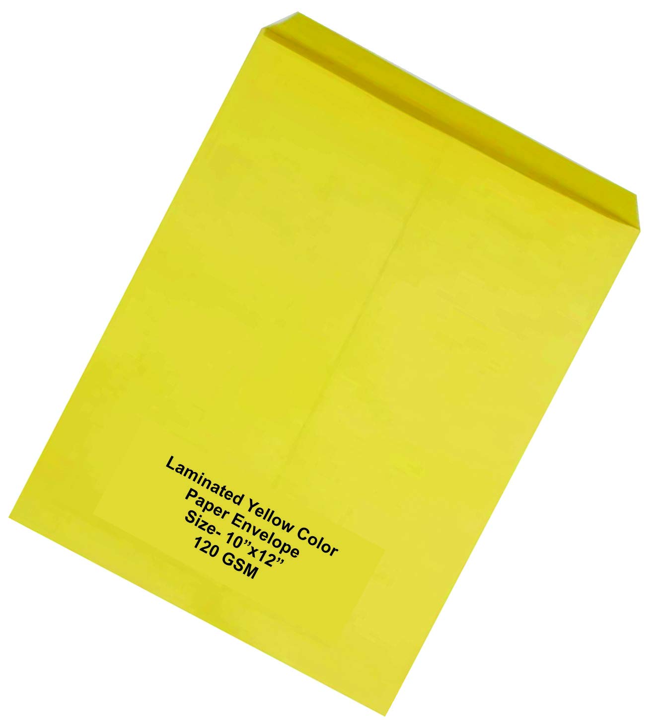 Yellow Laminated Paper Envelope By Deepa's Group 8x10 inches Yellow Color 120GSM Pack of 50 Pcs.