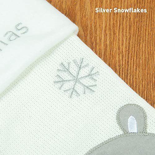 image for XAMSHOR Woollen Christmas Stockings 16 Inch Bear with White Soft Cuff 