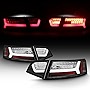 AKKON - For 2009-11 Audi A6 Full LED Daytime Running Lamp Bar Tail Lights Black Housing Clear Lens Full Set