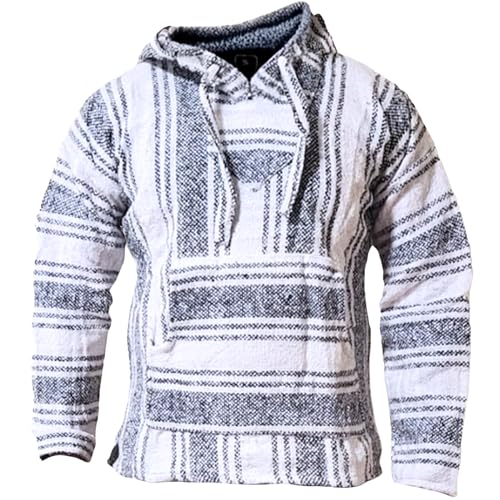 Gamboa Baja Hoodie for Men and Women Mexican Drug Rug Mens Poncho Sweater Beach Surf Pullover