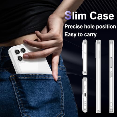 Image of Case for T-Mobile REVVL 8 Pro 5G, Military Grade Drop Protection Phone Case, Yellowing Resistant, Anti-Scratch Hard PC Back, Shockproof Hard Ultra-Thin Protective Cover, Clear