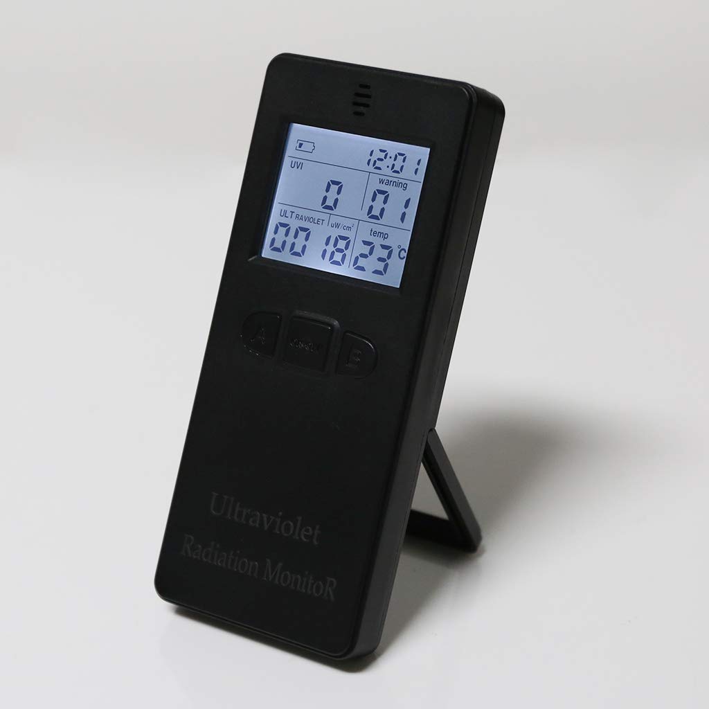 Rilevatore di Radiazioni ultraviolette UV UVI Meter Radiometer Tester con termometro