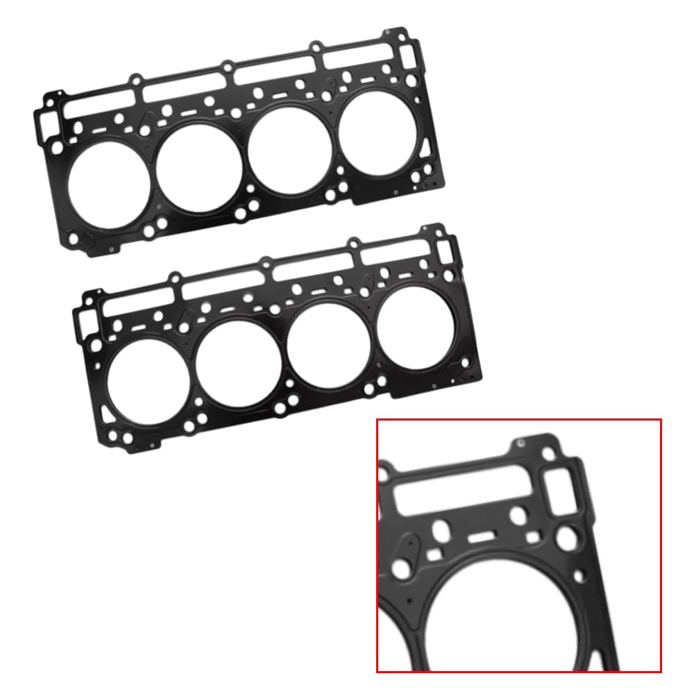 Riloer Guarnizione della testata del cilindro, 2 pezzi in metallo per motore dell'auto, set di guarnizioni per testata compatibile con Chrysler compatibile con Dodge compatibile con Jeep compatibile