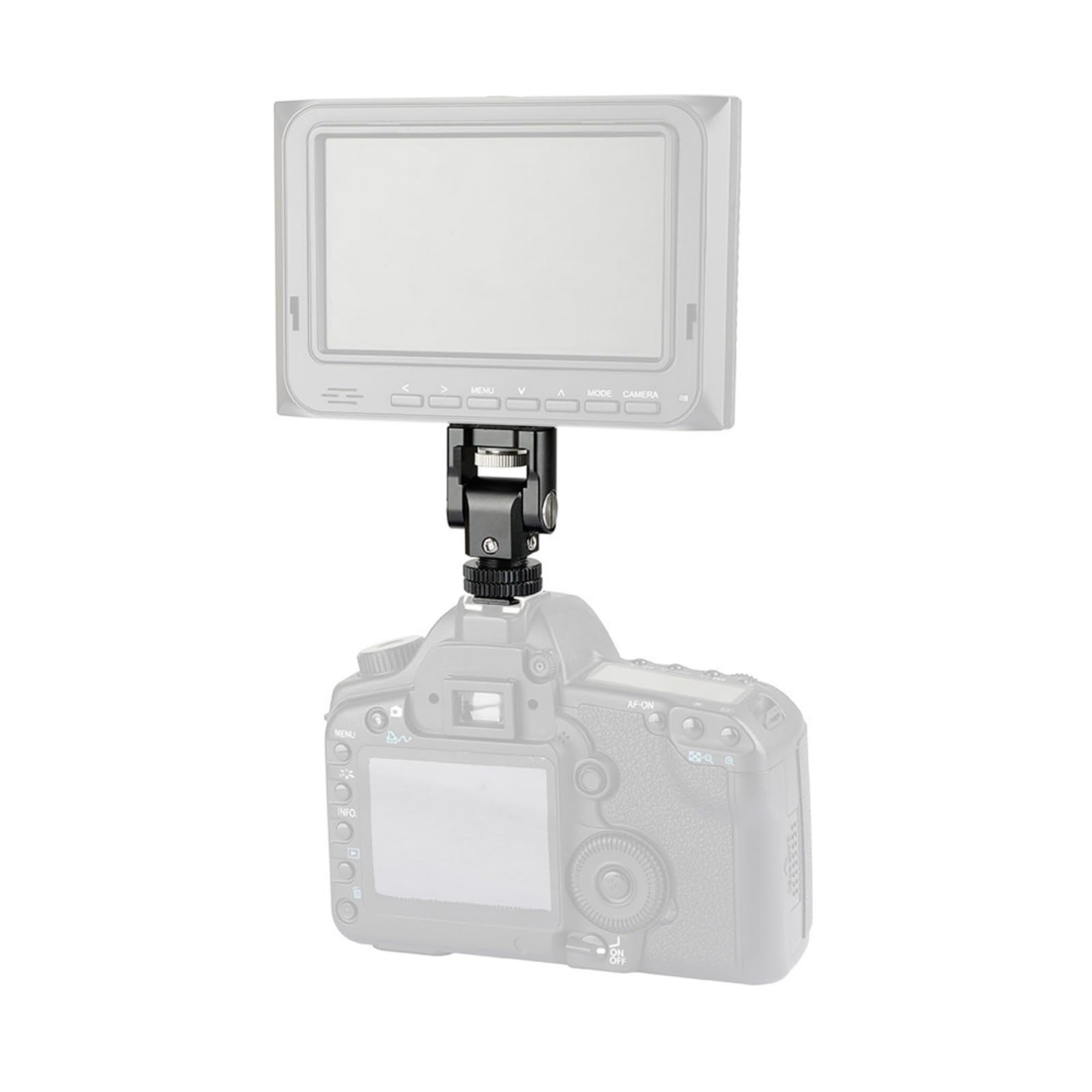 Soporte para monitor de tornillo de 1/4 pulgadas para cámaras, equipo de video, accesorio de zapata fría, construcción de aluminio, ángulos de visión ajustables, diseño antideslizante