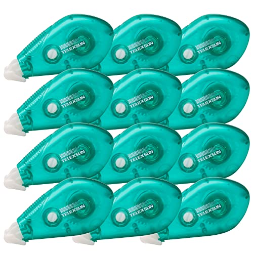 Double Sided Adhesive Dots Glue Runner, Dot Tape Runner Roller, Permanent Adhesive Dispenser, Dots Roller Applicator,0.31-Inch by 315-Inch (12 Pack,Green)