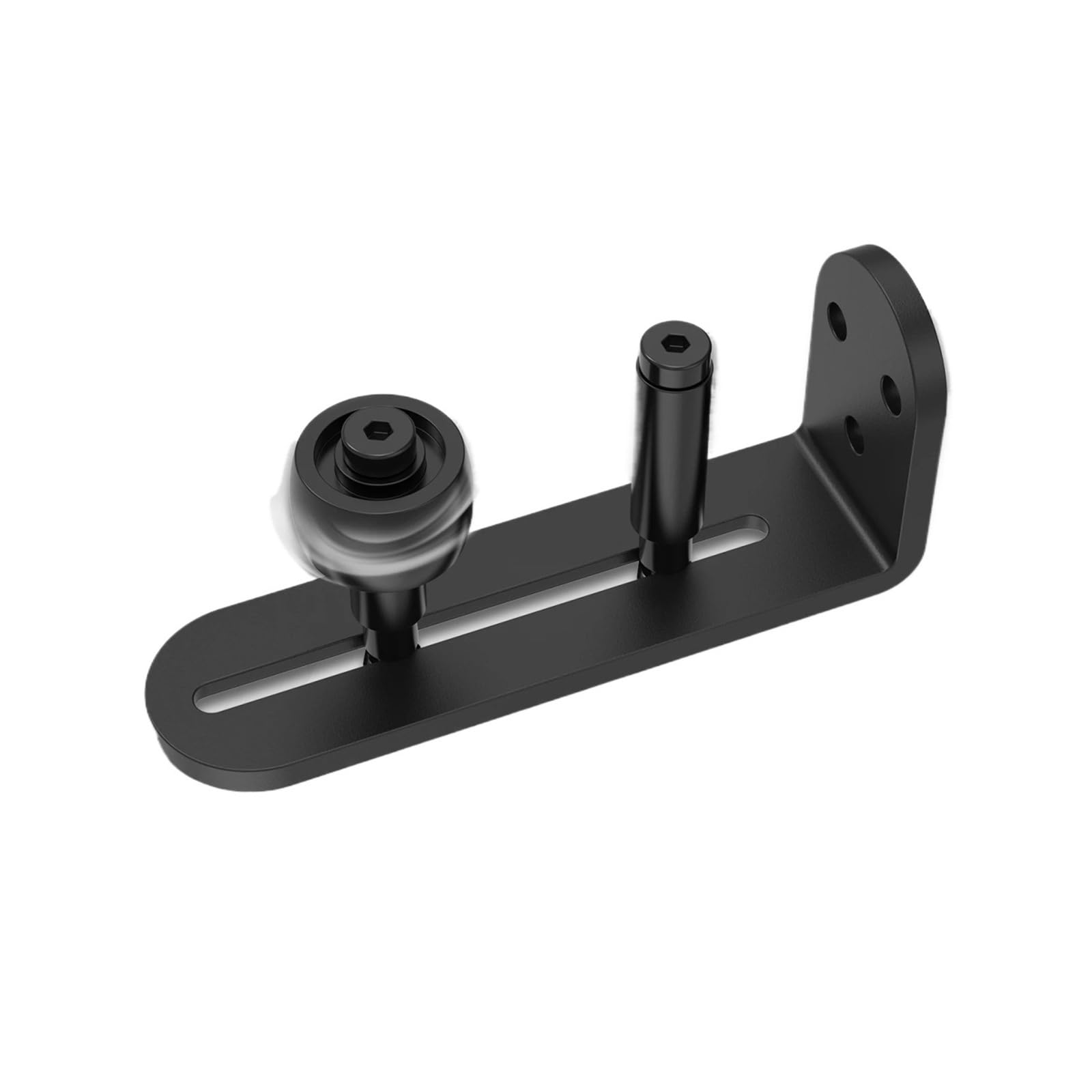HQYCL 2 Pcs Adjustable Rollers Barn Door Hardware Wall Mount to Install Rounded Edge Design Flush Bottom Size Door