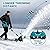 Cordless Snow Shovel with Wheels, 17-Inch Brushless Motor Electric Snow Blower, 60° Adjustable Chute, 25ft Throwing Distance, 18V 2x4.5-Ah Winter Ice Removal Tool for Driveway Sidewalk Patio