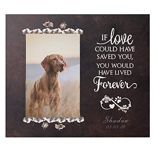 Pet Memorial Picture Frame - 6 Designs - 4x6 Photo Size | Personalized Frame for Dog Cat Memorial - Cat Dog Memorial Photo Frame | Custom Frame for Pets That Passed - Loss of Pet Gift for Remembrance