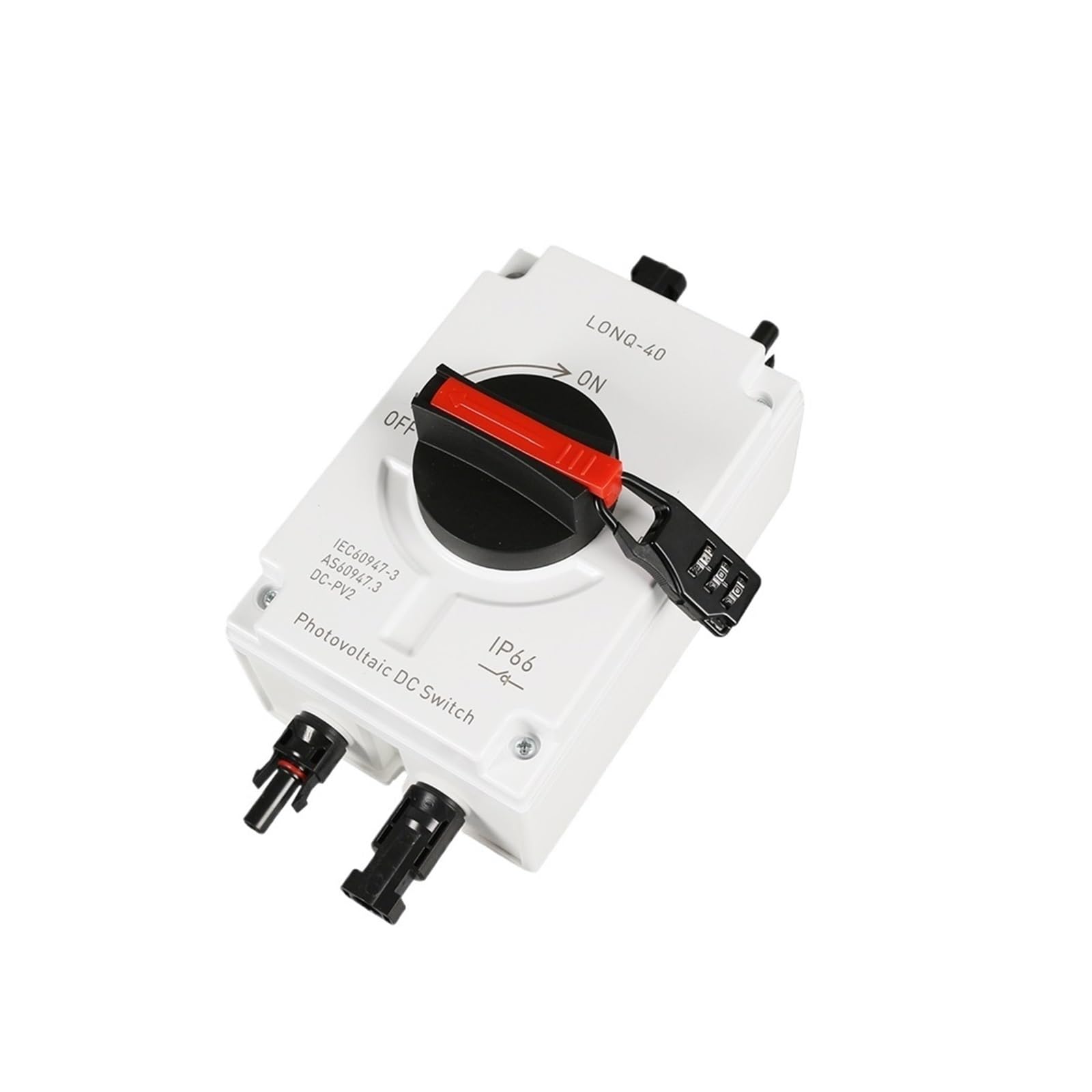 Interrupteur sectionneur DC 32A 4P PV IP66 commutateur de transfert étanche extérieur - 7