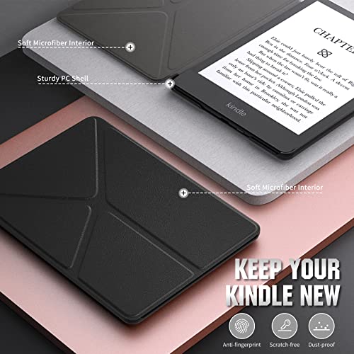 TiMOVO Custodia Compatibile con All-New Kindle Paperwhite (6.8", 11th Generation, 2021 Release), Custodia Rigida Sottile in PC, Custodia con Chiusura Magnetica, Auto Sveglia/Sonno, Nero - Image 5