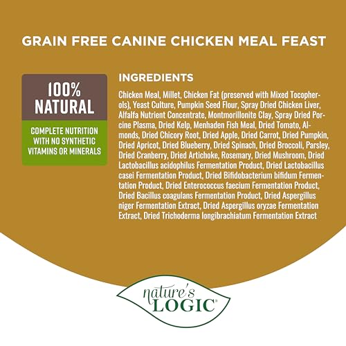 Image of NATURE'S LOGIC Grain-Free Dry Dog Food - Chicken Meal Feast, 25 lb