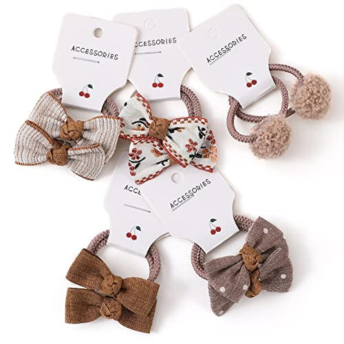 30 Pcs(15 Pairs) Baby Girl Hair Ties With Bows 1.2 Inch Small Toddler Girls Ponytail Holders Pigtails Elastic Bands Hair Accessories For Toddler Kids Baby Girls #TOP1