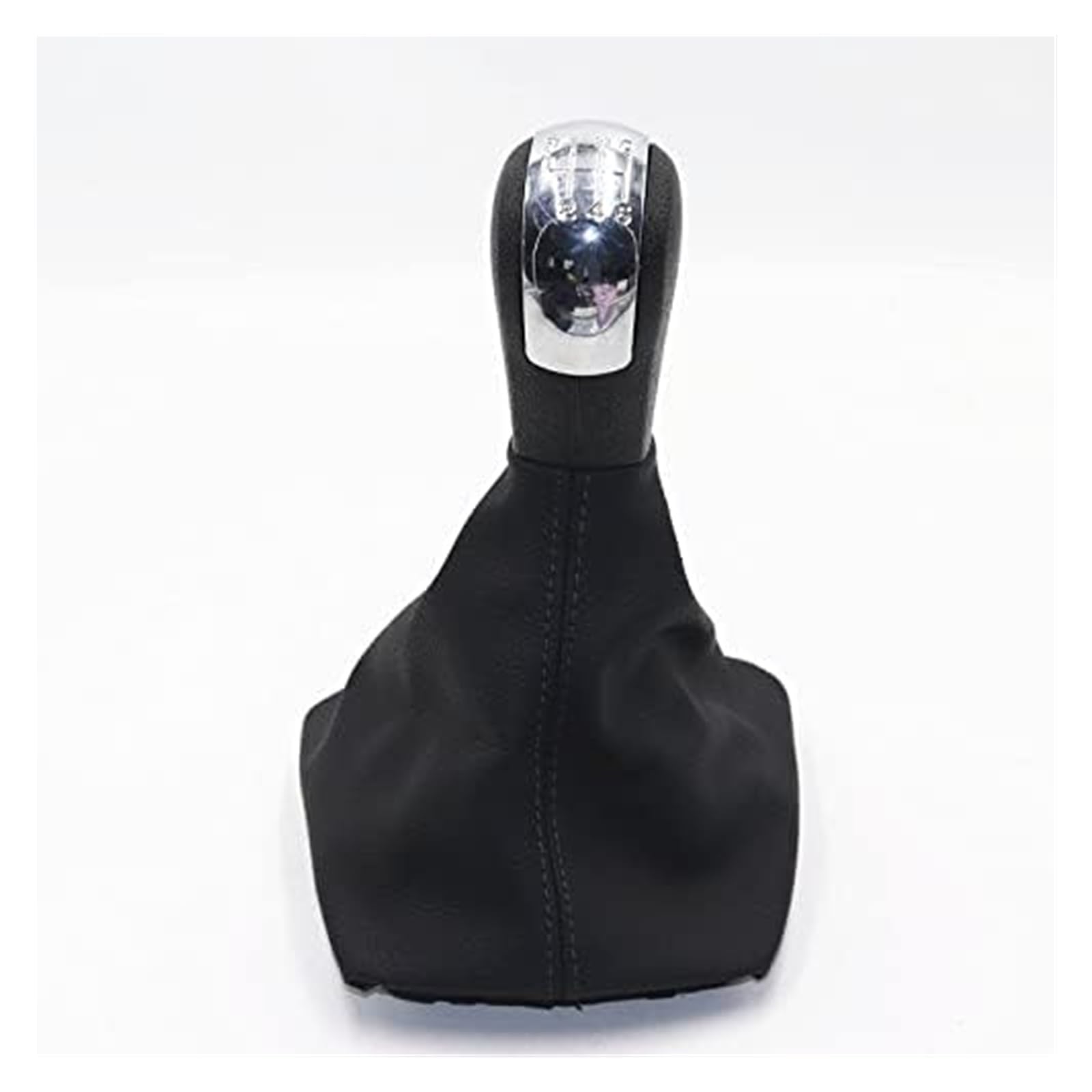 Gxsai B Car Gear Lever For Skoda For Octavia 2 A5 A6 2004-2013 Car Gear Shift Kno Chrome Leather Lever Gaitor(B)