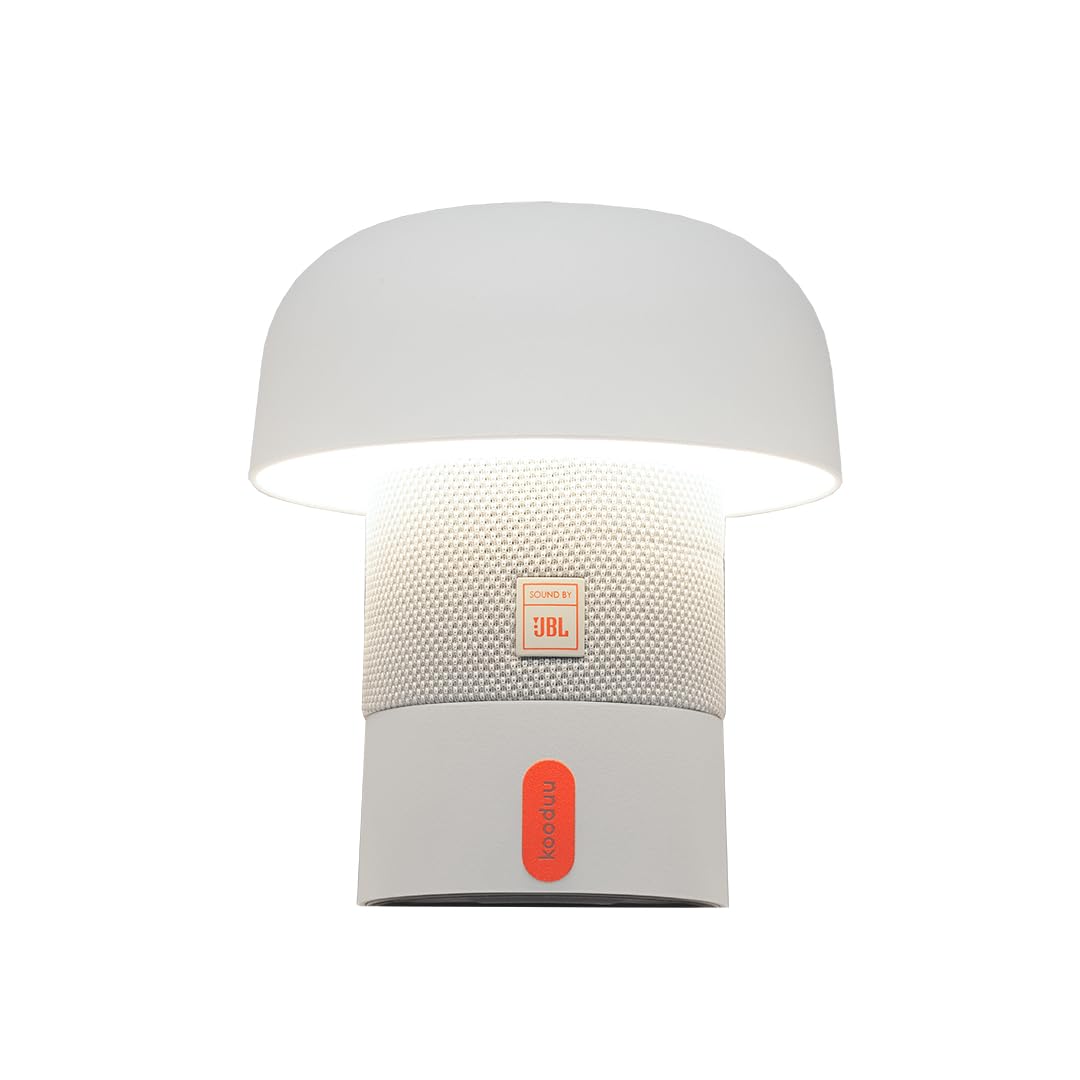Kooduu Sensa Play Mini - Bluetooth Enceinte avec Lampe - Blanc Nuageux