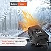 Tpsofy 2-in-1 12V 200W Car Heater Defroster,360° Rotating Portable Windshield Heater | Fast Frost/Fog Removal | Plug-in Design for All Vehicles - Black/Gray #3