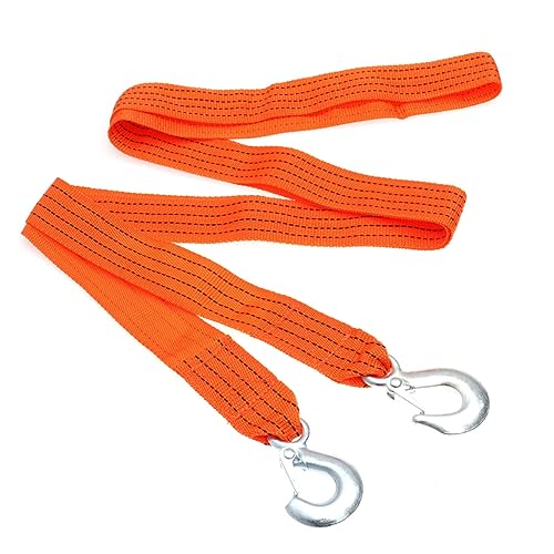 Alipis Trailer Rope Durable Nylon Tow Rope with Forged Hook Fluorescent for Outdoor Emergency Use Vibration Reduction for Car and Towing