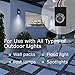 J.LUMI YCA1030 Hard-Wired Post Eye Light Control with Photocell Light Sensor, Photocell Sensor, Outdoor Dusk to Dawn Sensor, Photocell for Outdoor Lights, UL Listed
