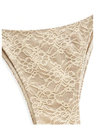 GORGLITTER Women's Floral Lace Tankini Set String High Cut Thong Sheer Swimsuit Bathing Suit Beach Fashion4