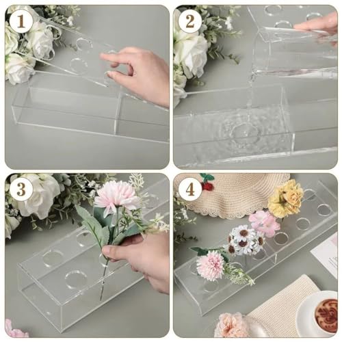 Boîte à fleurs en acrylique centre de table mariage et maison - 5