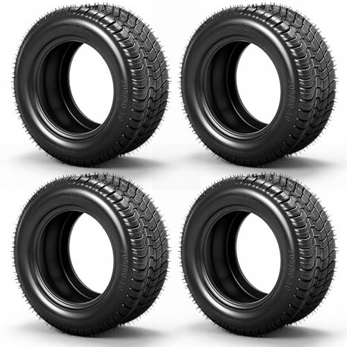 MOTOOS 205/50-10 Golf Cart Tires Set of 4 205x50-10 Lawn & Garden Turf Tires for Golf Cart Club Car Lawn Mower 4PR Tubeless