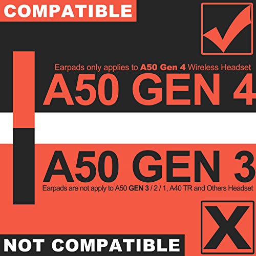 Almohadillas de Repuesto A50 para Astro A50 Gen 4, Gen 5 y A50X, Tela de Malla Transpirable, Espuma de Memoria Más Gruesa, Durabilidad Mejorada | Negro miniatura 2
