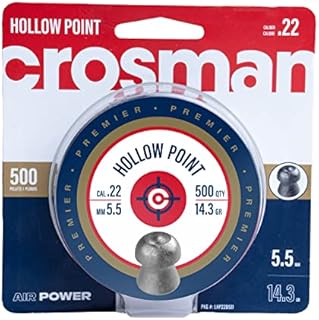 Crosman LHP22 .22-Caliber Premier Hollow Point Pellets (500-Count)