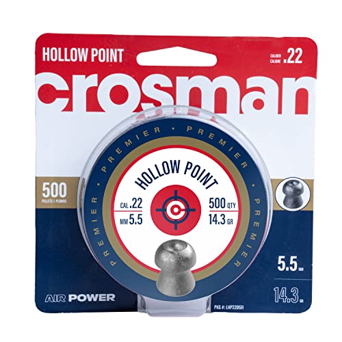 Tiro, Sports Crosman LPH .22 Caliber Hollow Point Pellets, 500-Pack