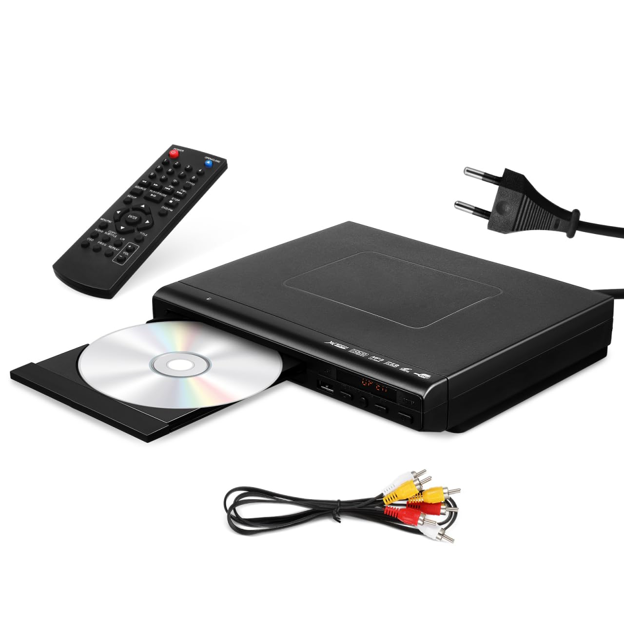 UPKOCH Reproductor DVD Reproductor de DVD Lector CD Reproductor de vídeo Reproductor de CD Reproductor de Discos DVD música Jugador evd Quemador DVD casero niño el plastico, 1416FZEOHN036UJF
