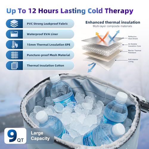 Image of Ice Machine for Knee After Surgery, Portable Cold Therapy Machine | Programmable Timer, Continuous Cold Water Circulation, Cooling Pad for Knee, Shoulder, Hip, Back and Ankle Comfort