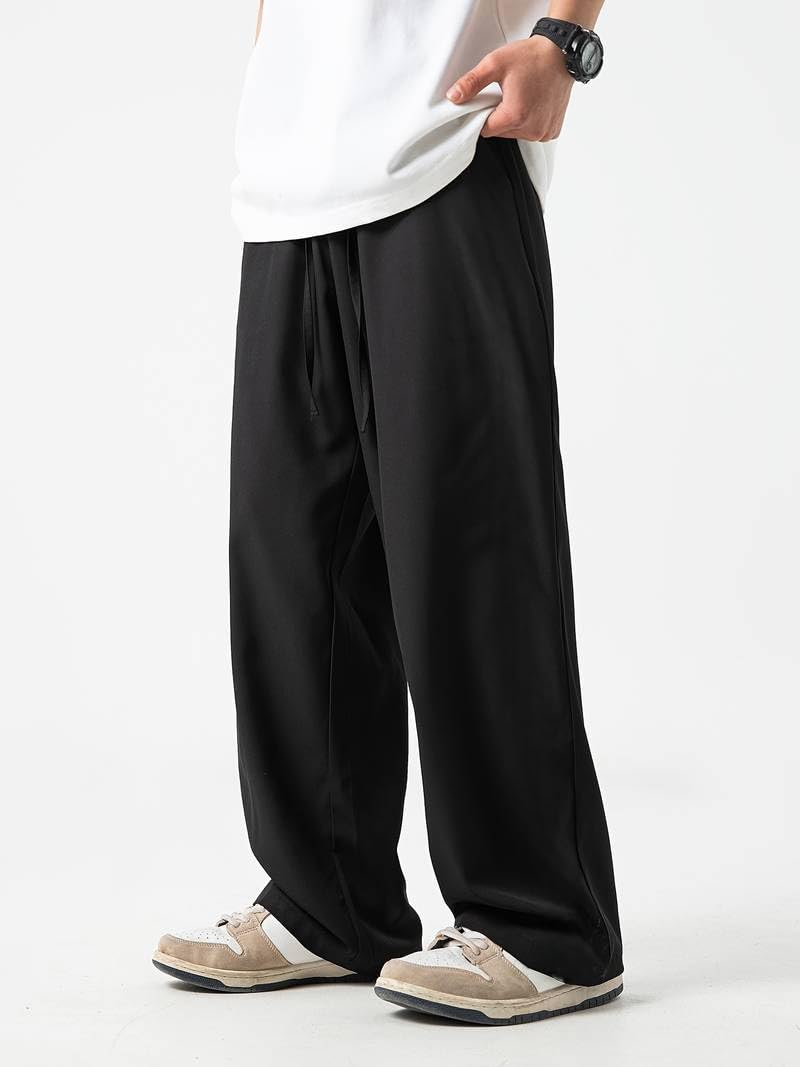 dockstreet Men's/Unisex Open Bottom Drawstring Pure Cotton Stretchable Baggy Jogger Pants-picture-21