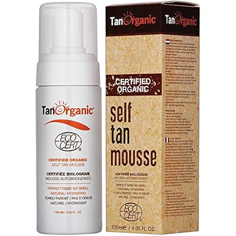 TanOrganic Self Tanning Mousse Fake Tan Certified Organic Natural Vegan 120ml Cover