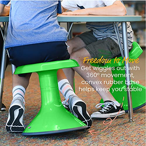 Image of ECR4Kids ACE Active Core Engagement Wobble Stool, 15-Inch Seat Height, Flexible Seating, Grassy Green