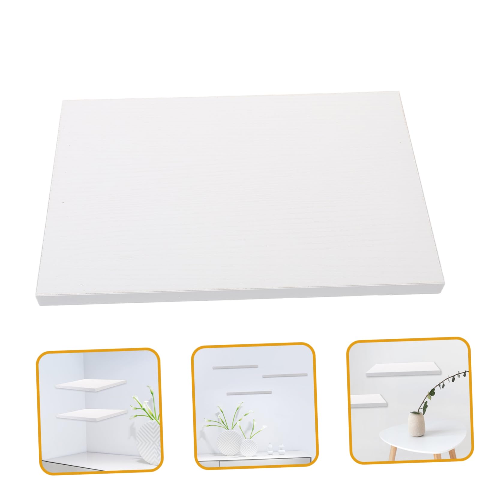 iplusmile Mensola Sospesa Da Parete 30x20cm in Bianco Mensola Galleggiante Robusta e Facile Da Installare Per Arredamento Casa Supporto Portaoggetti Per Cucina e Soggiorno