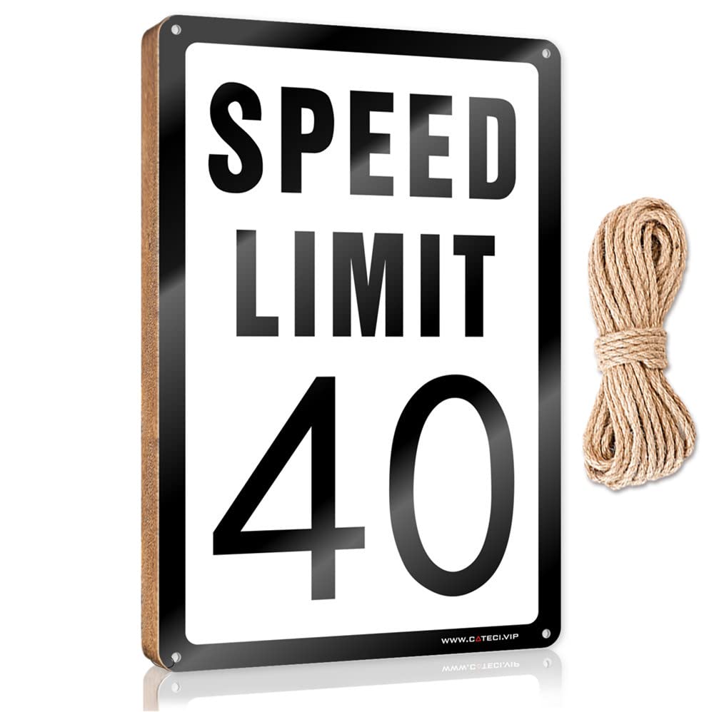 Funny Family Signs Wall Art Speed Limit 40 Mph Wooden Sign Funny Office Signs Hangding Wood Sign(15X28CM)