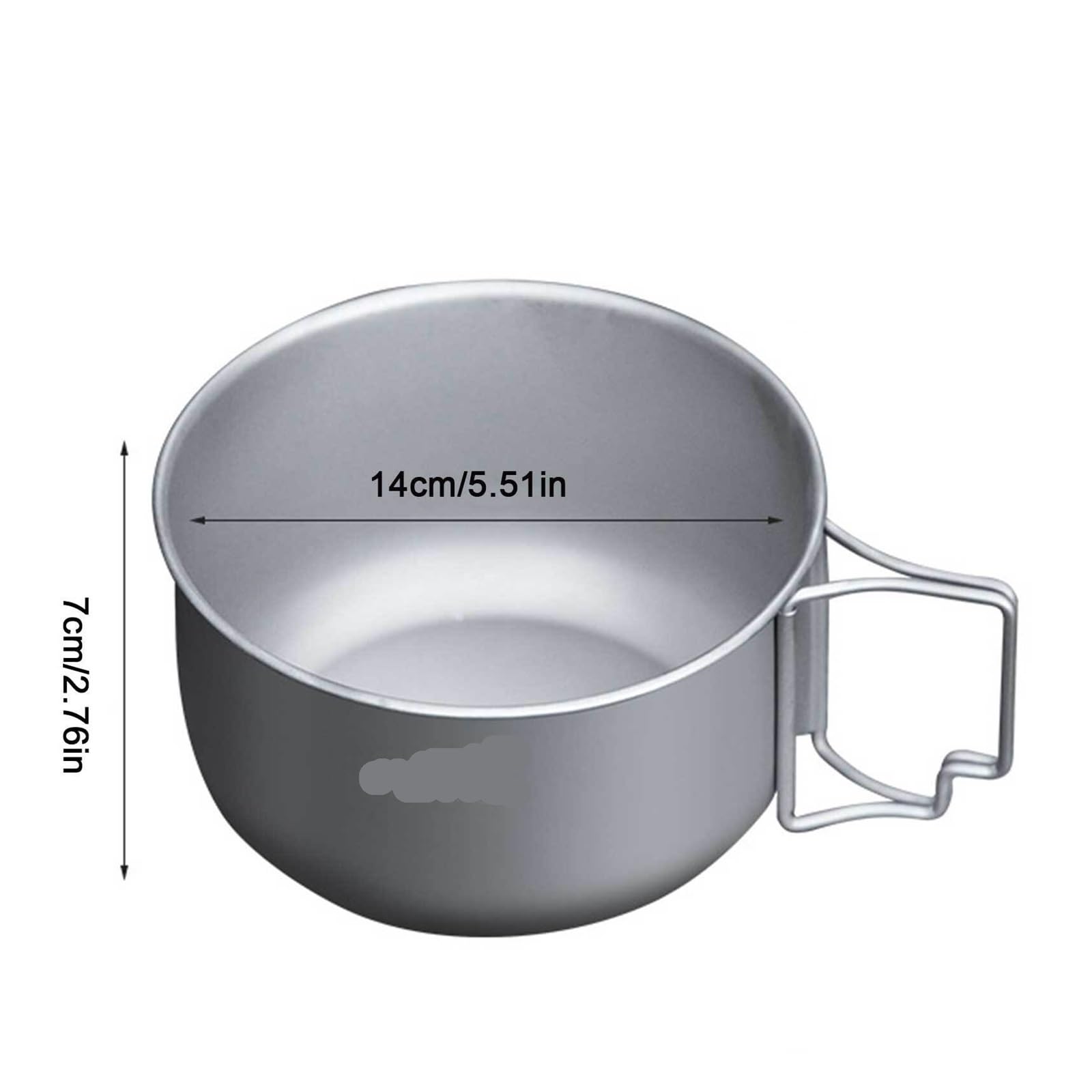 Generico Pentola da Campeggio Portatile 1200ML / 1400ML Pentole multifunzionali in Lega Riutilizzabili Zuppa Pieghevole, Compatibile for Esterni